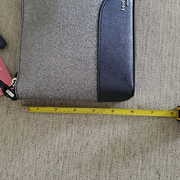 NEW Kate Spade cross body bag,purse, Lola glitter,dusk grey.Beautiful bluish tin - Picture 8 of 8